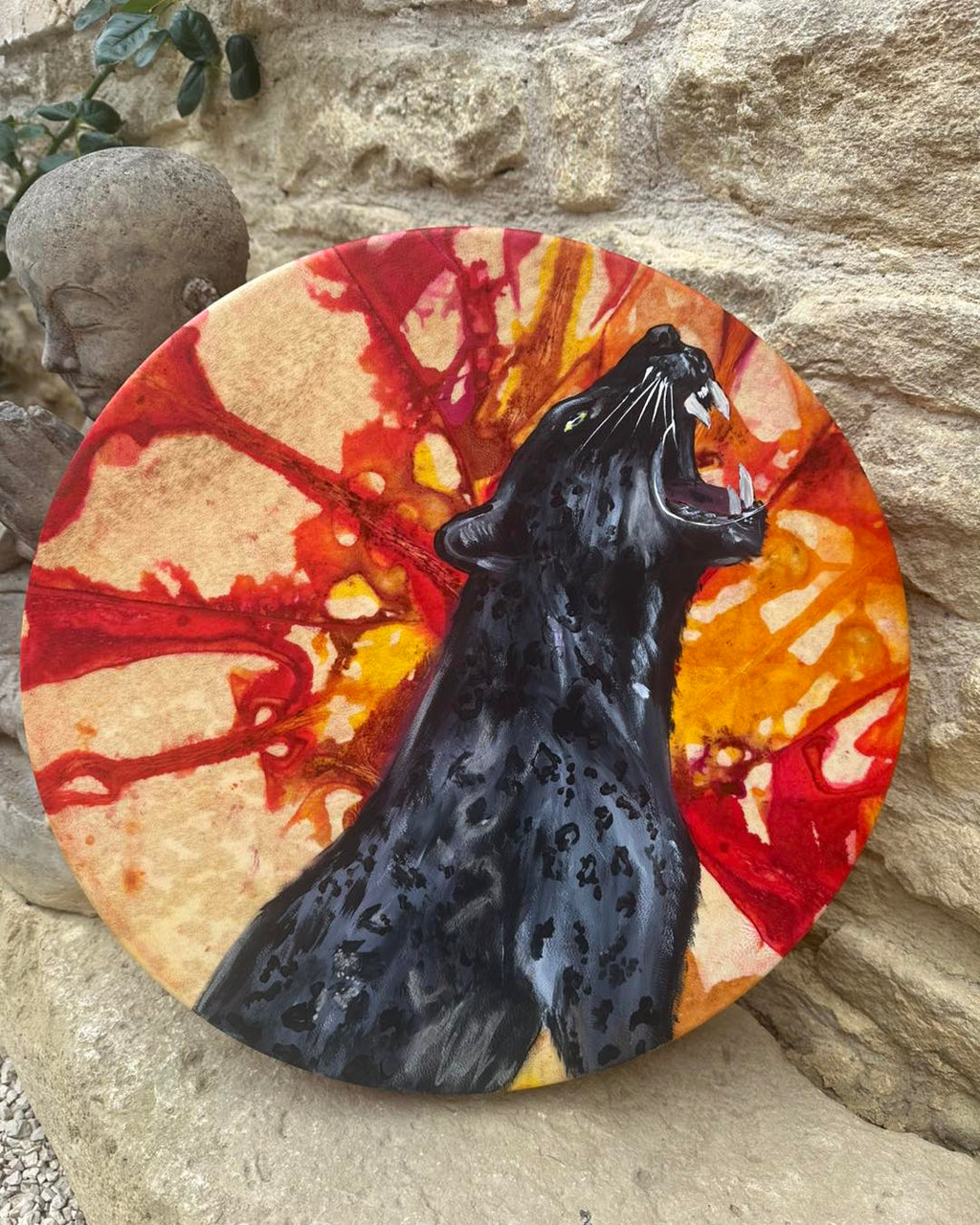 Instinct Tambour 45 cm Bouc et Noyer