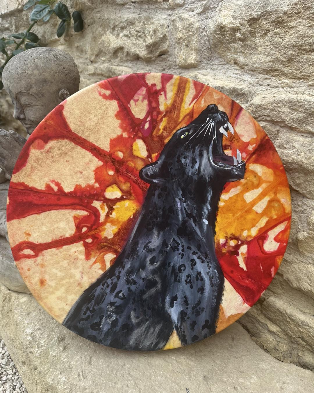 Instinct Tambour 45 cm Bouc et Noyer